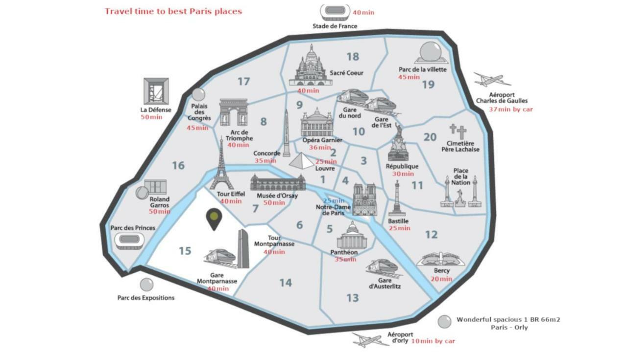 티에 Grand F4 De 70M2 Pour 6 Personnes - Paris 12Eme Gare De Lyon, Orly Airport 아파트 외부 사진